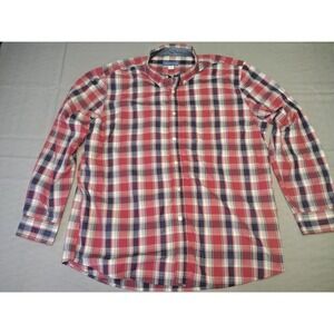 Simply Styled Mens Button-Front Long Sleeve Shirt Size XL Plaid style Multicolor